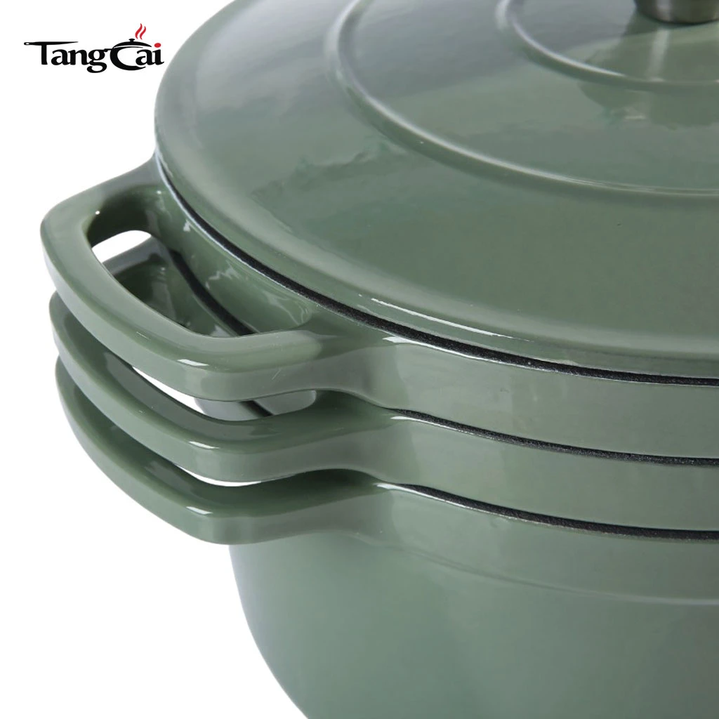 B2B Cookware Expert - Лидер продаж, Набор эмалированной посуды 3в1, 5-ти литровая кастрюля с крышкой, 10-дюймовая сковорода, 4-х литровая сковорода с крышкой