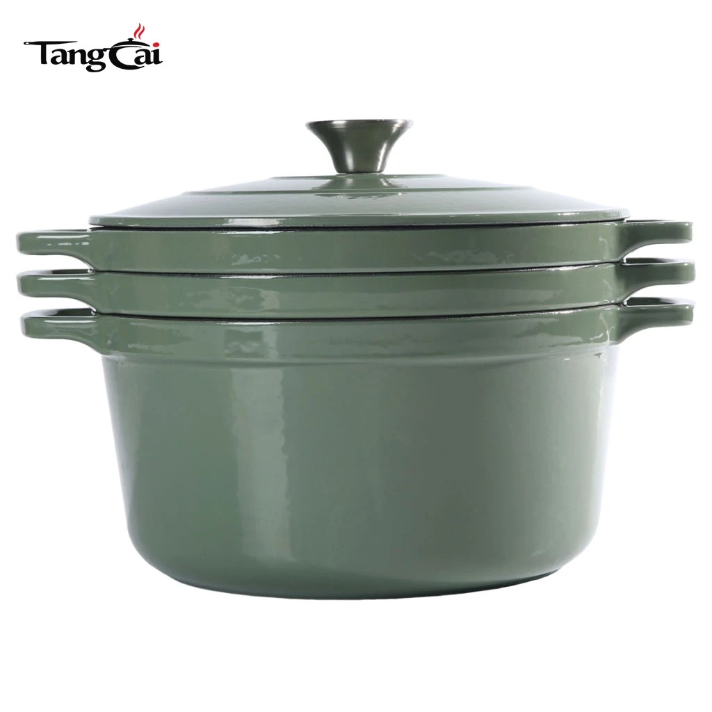 B2B Cookware Expert - Лидер продаж, Набор эмалированной посуды 3в1, 5-ти литровая кастрюля с крышкой, 10-дюймовая сковорода, 4-х литровая сковорода с крышкой