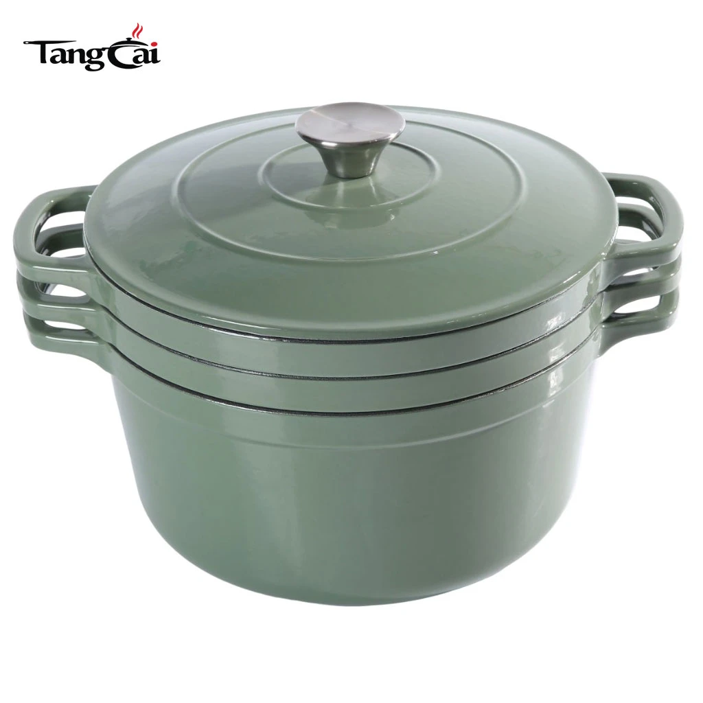 B2B Cookware Expert - Лидер продаж, Набор эмалированной посуды 3в1, 5-ти литровая кастрюля с крышкой, 10-дюймовая сковорода, 4-х литровая сковорода с крышкой