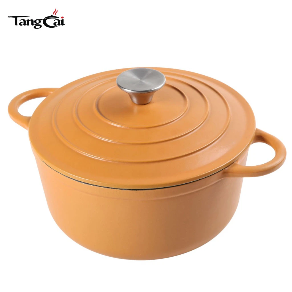 Жаровня из эмалированного чугуна 5QT 24 см -Круглая форма для запекания в духовке при температуре до 500 &deg; F