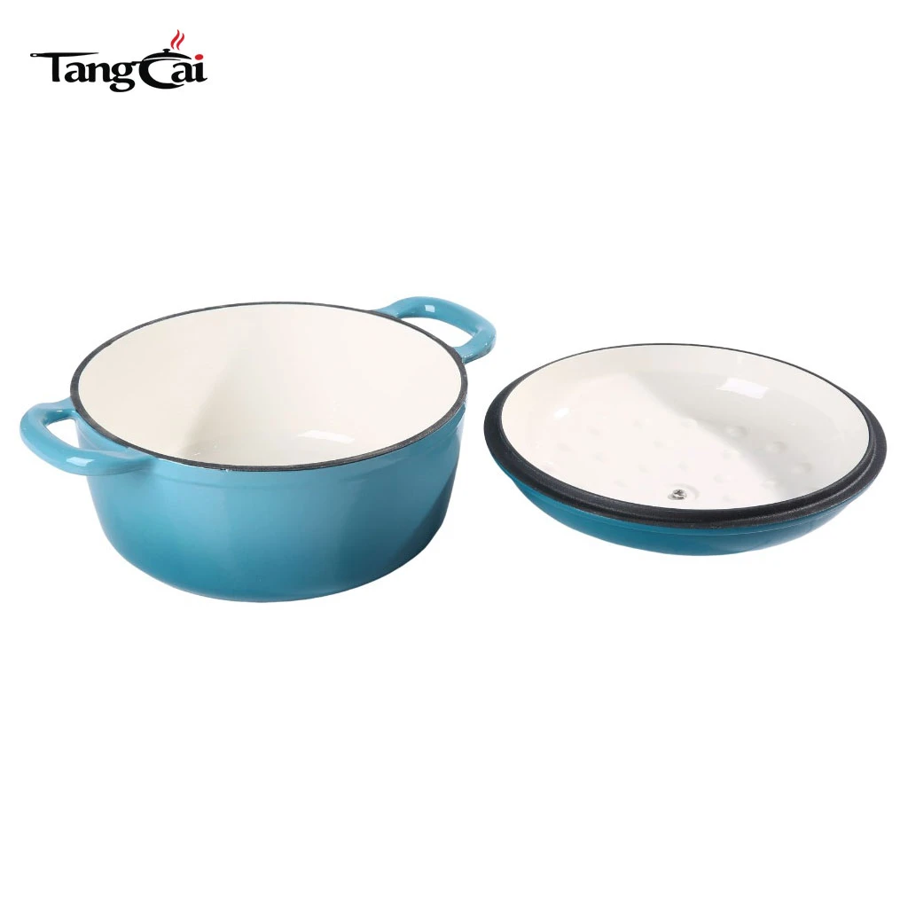 Эмалированная чугунная жаровня с высокой крышкой, Глубокая форма для запекания хлеба на закваске