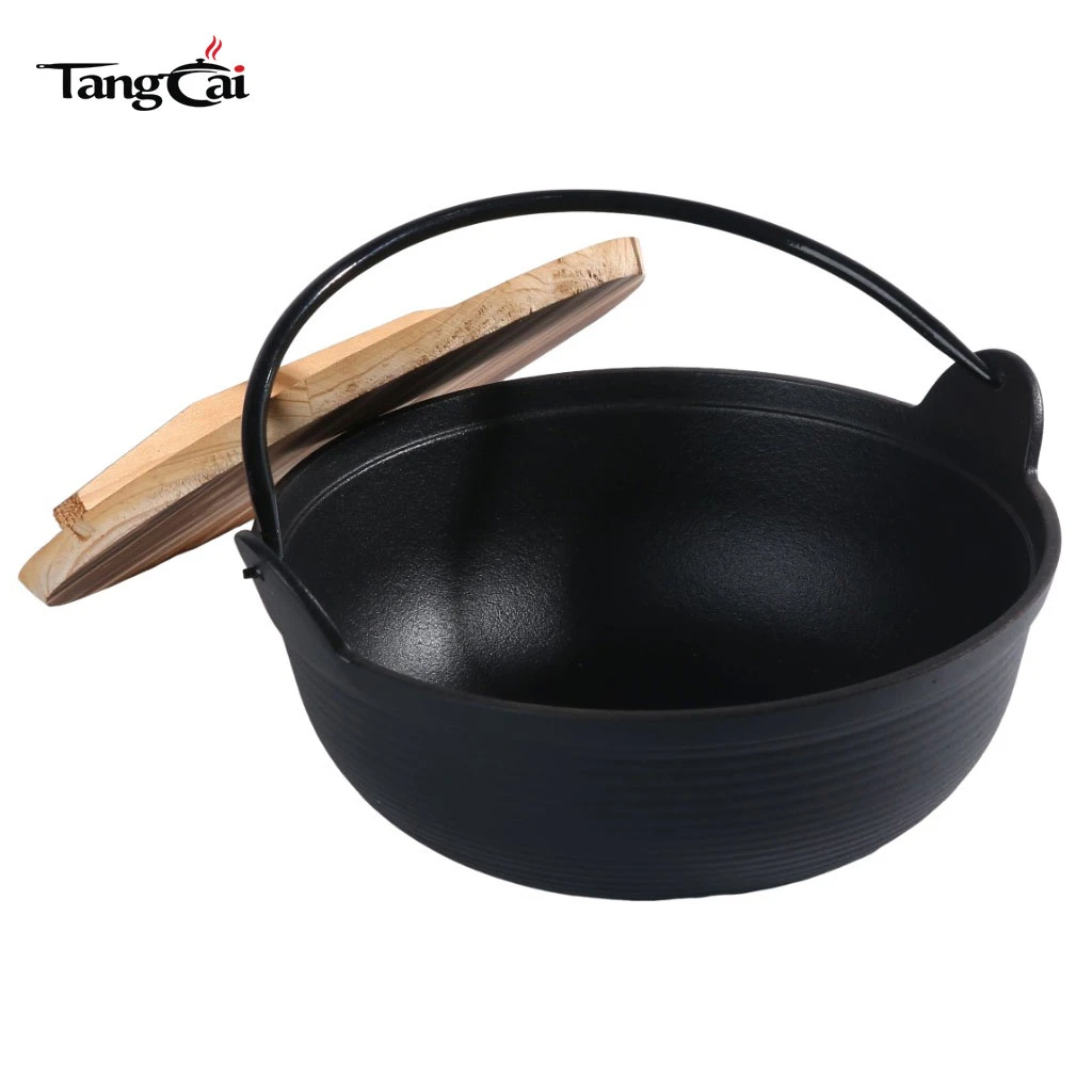 Японский чугунный горшок Sukiyaki Tetsu Nabe объемом 1,7 л