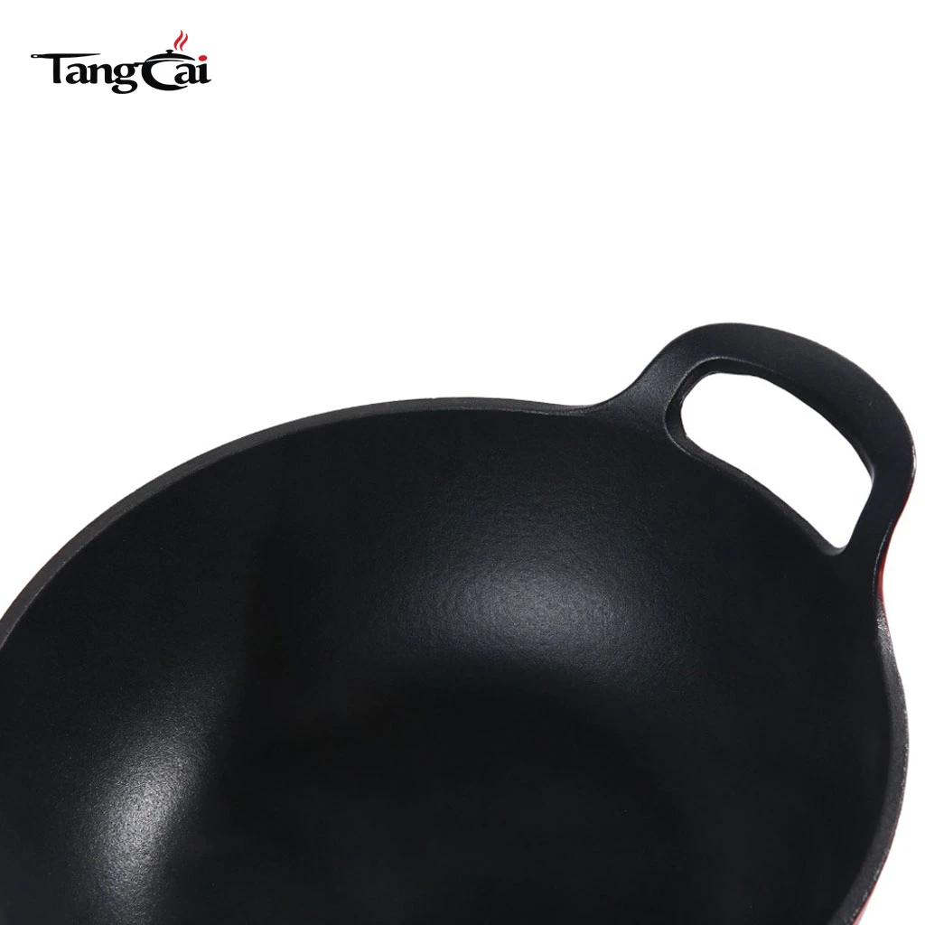 Традиционная круглая эмалированная чугунная тарелка Balti диаметром 10,25" 26 см, чугунная сковорода для жарки объемом 3 литра