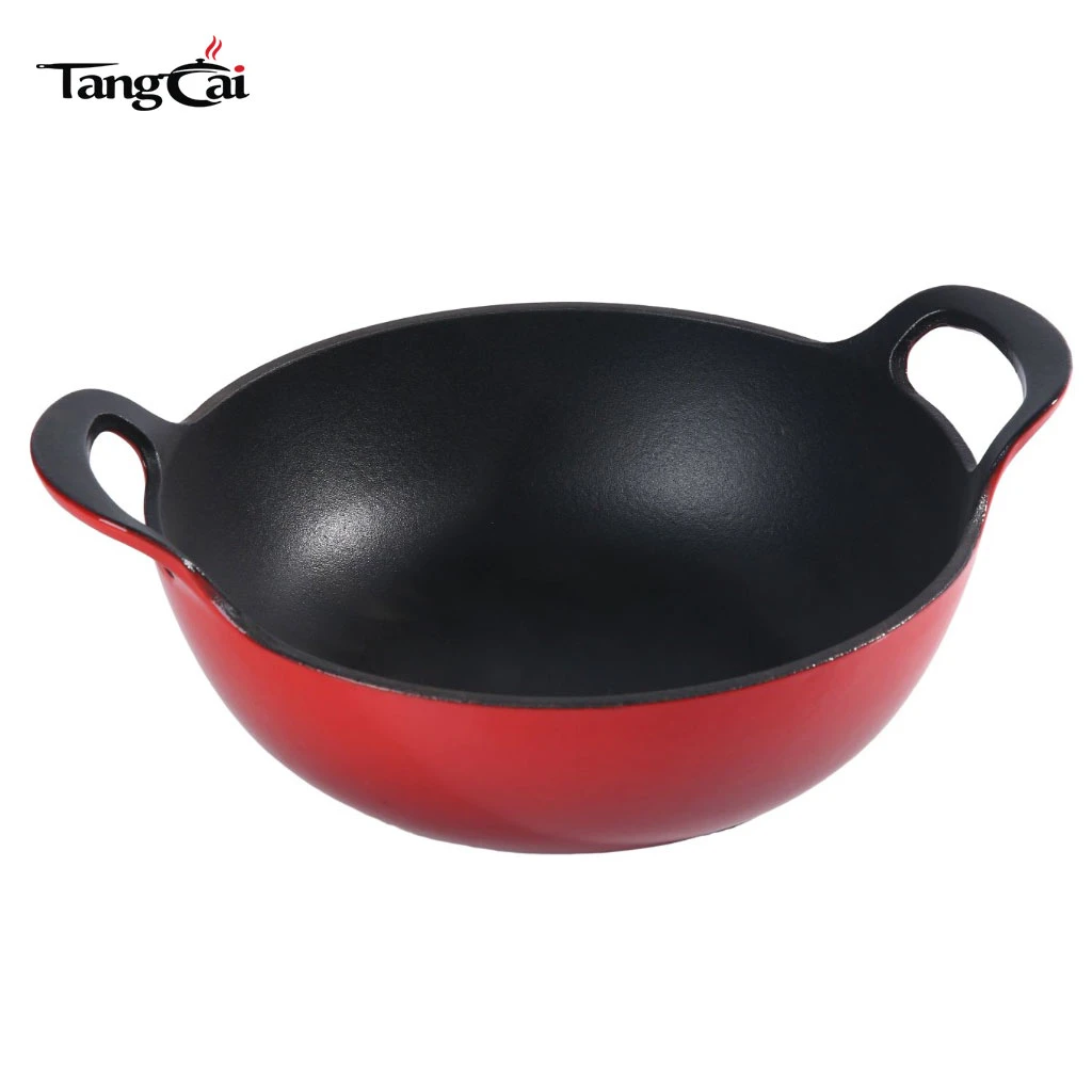 Традиционная круглая эмалированная чугунная тарелка Balti диаметром 10,25" 26 см, чугунная сковорода для жарки объемом 3 литра