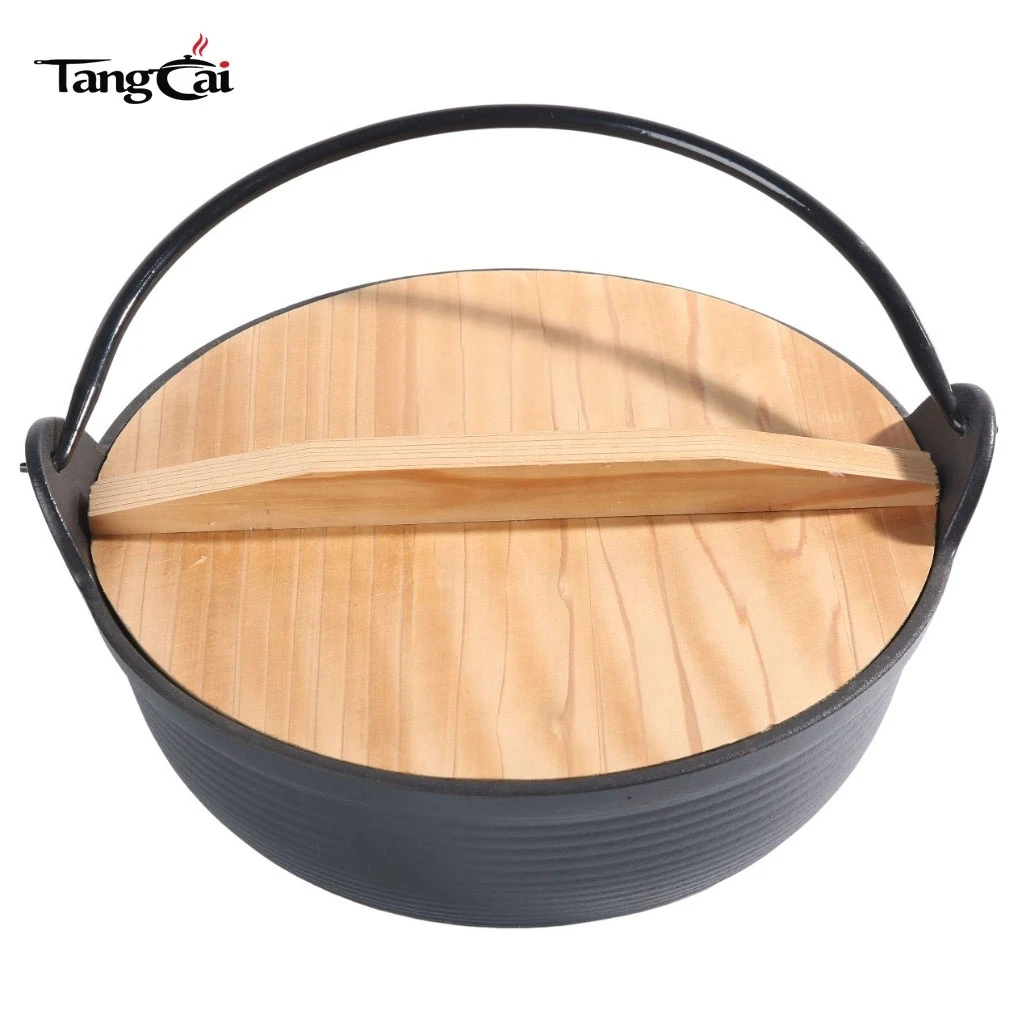 Японский чугунный горшок Sukiyaki Tetsu Nabe объемом 1,7 л